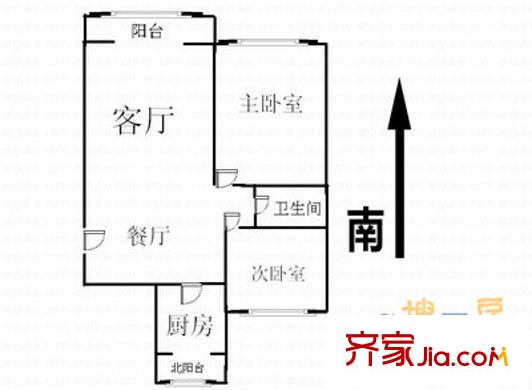 新悦家园户型图2室 户型图 2室2厅1卫1厨