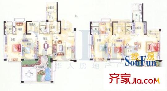 南沙碧桂园别墅户型图境界之居 5室2厅4卫1厨