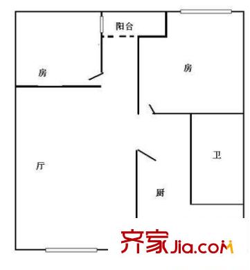 白云路小区二室户型图