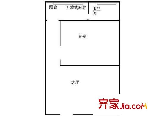 海月街小区户型图1室0厅 户型图 1室1卫1厨