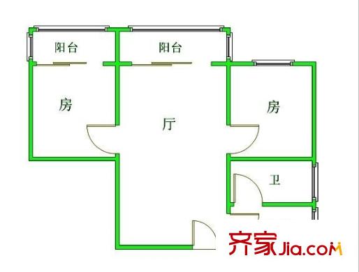 丽景台 2室 户型图