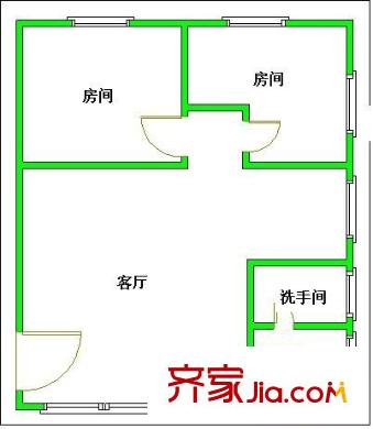 罗马假日户型图2室1厅户型图 2室1厅1卫1厨