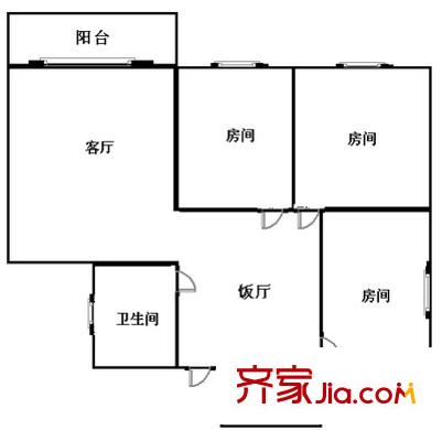 泰沙路小区户型图泰沙路3室户型图 3室2厅1卫1厨