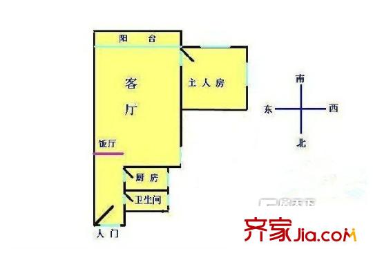 文船生活区户型图1室2厅户型图 1室2厅1卫1厨
