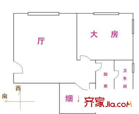汇源小区 2室 户型图
