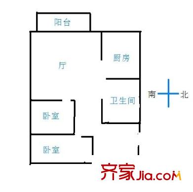 汇源小区 2室 户型图