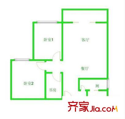 逸景翠园倚翠轩 3室 户型图