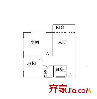 怡雅居 2室 户型图