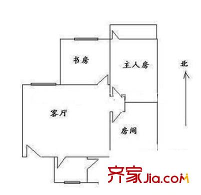 穗茵园户型图3室1厅户型图 3室1厅1卫1厨