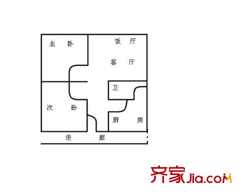 革新路小区户型图2室2厅户型图 2室2厅1卫1厨