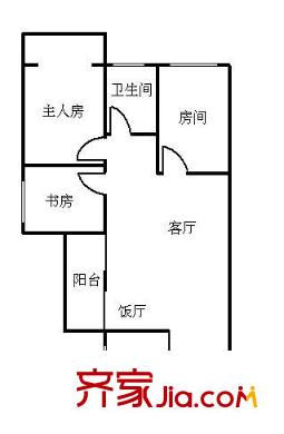 利安花园户型图3室2厅户型图 3室2厅1卫1厨