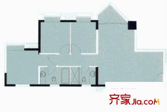 东山锦轩户型图户型图 3室2厅1卫1厨