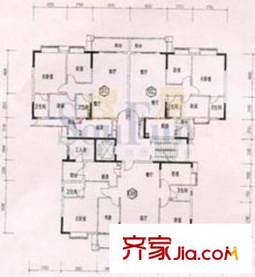 保利海棠花园户型图3号楼10-11层
