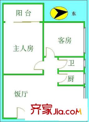 兰亭颖园户型图2室2厅户型图 2室2厅1卫1厨