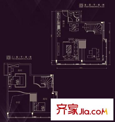 金润铂宫户型图3室1厅户型图 3室1厅1卫1厨