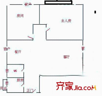 安骏大厦 2室 户型图