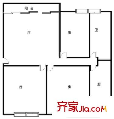 羊城苑3室户型图