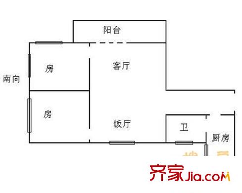 羊城苑2室户型图