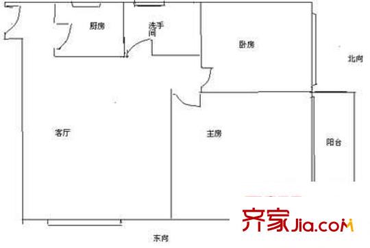体育西苑 2室 户型图