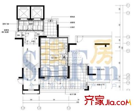 保利108公馆三室户型图