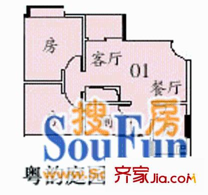 粤韵庭园两房户型图