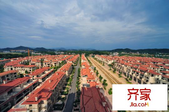 锦绣半山御景实景图别墅区鸟瞰图