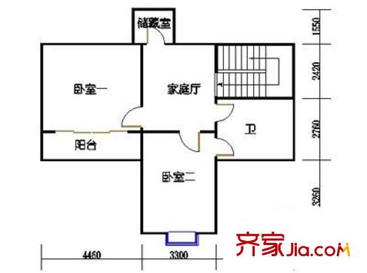 名门大厦户型图3室1厅户型图 3室1厅1卫