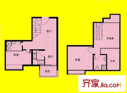 双子星城户型图3室2厅户型图 3室2厅2卫1厨