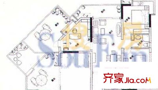 天河南兴花园户型图南兴花园E1栋10层06户型三室户型图 3室2厅1卫1厨