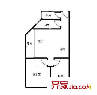 东晖花园户型图2室2厅户型图 2室2厅1卫1厨