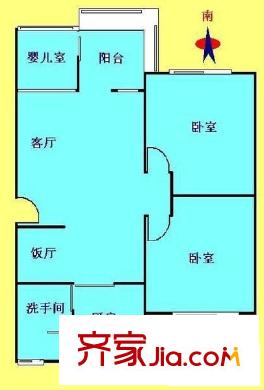 建设二马路小区户型图3室2厅户型图 3室2厅1卫1厨