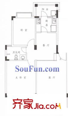 新康花园户型图康乐苑F 2室2厅1卫1厨