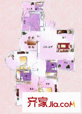 漾晴居四房户型图