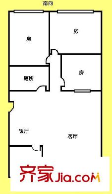 大德路小区户型图3室2厅户型图 3室2厅1卫1厨