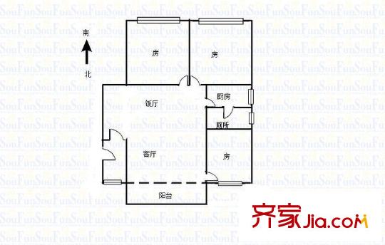 应元路小区 3室 户型图