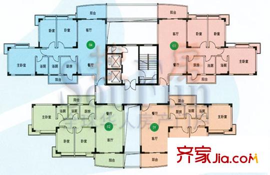 华荟南景园三房户型图