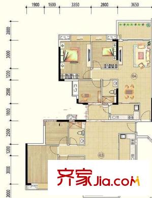 瑜翠园骏苑6座14-18层03、04户型