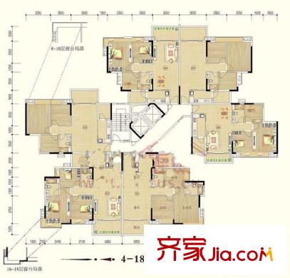 瑜翠园骏苑1座户型平面图户型