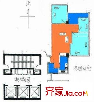 跑马地花园 3室 户型图