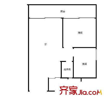 旭景家园户型图2室1厅户型图 2室1厅1卫1厨