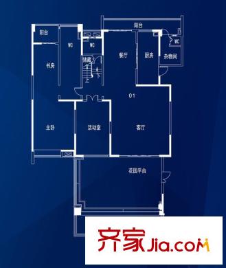 碧桂园凤凰城凤锦苑户型图复式下层户型图 6室2厅6卫1厨