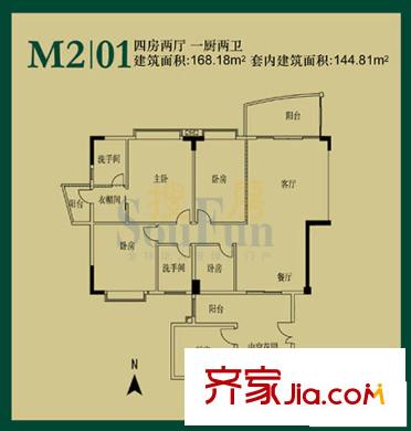 华南御景园M2 01单元 4室2厅2卫