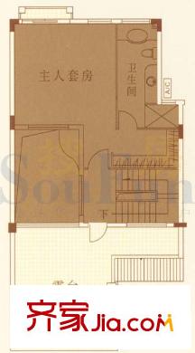 帝景山庄DII型别墅三层 4室2厅4卫1厨