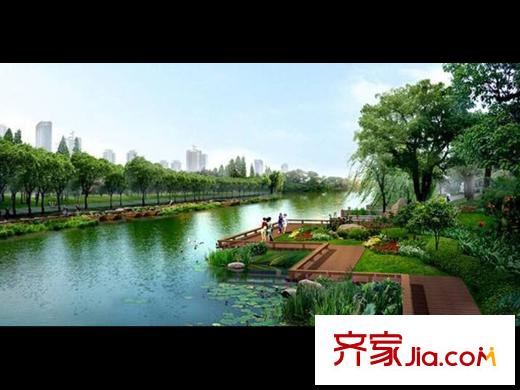 江山国际往西走800米的亲水公园