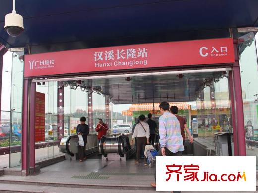 保利大都汇步行5分钟的长隆地铁站C入口