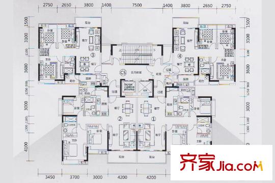 尚上名筑C5栋平层图
