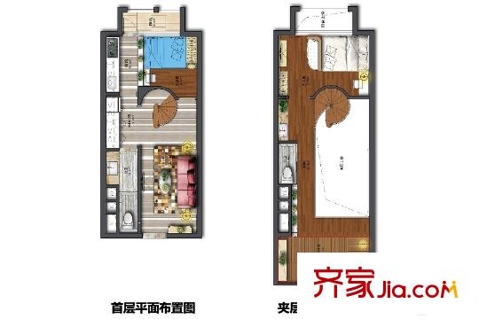 萝岗奥园广场B户型三房公寓 3室1厅2卫1厨
