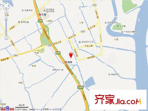 广州亚运城区位图