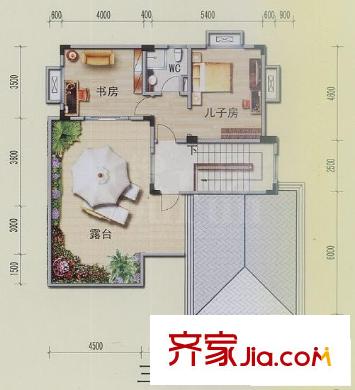 碧桂园假日半岛B255型三层 4室2厅5卫1厨