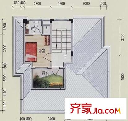 碧桂园假日半岛户型图1室0厅户型图 1室1卫